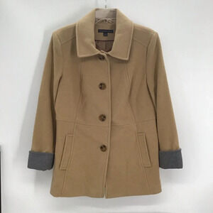 Preston & York Women’s Merino Wool Blend Winter Coat Camel Neutral Size Medium